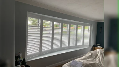 Wide bay window shutters