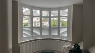 Half open bay window shutters