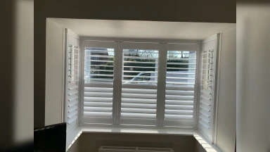 Square bay window shutters