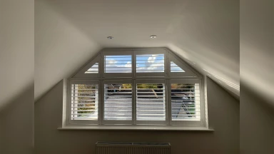 Brn shaped window shutters in Sheffield