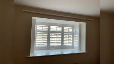Deep set back bay window shutters